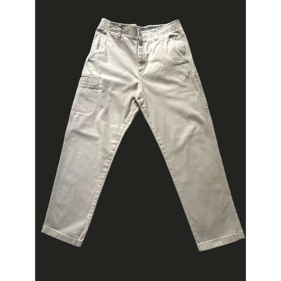 L.L. Bean Mens Beige Utility Cargo Pants With Side Pockets & Belt Loops - Picture 1 of 13